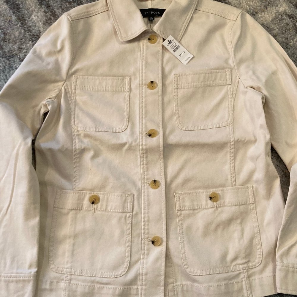 TALBOTS:  Shirt Jacket - ivory